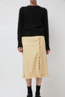 Atelier Edition Shirring Detail Skirt in Yellow