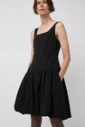 Atelier Edition Square Neck Balloon Dress in Black