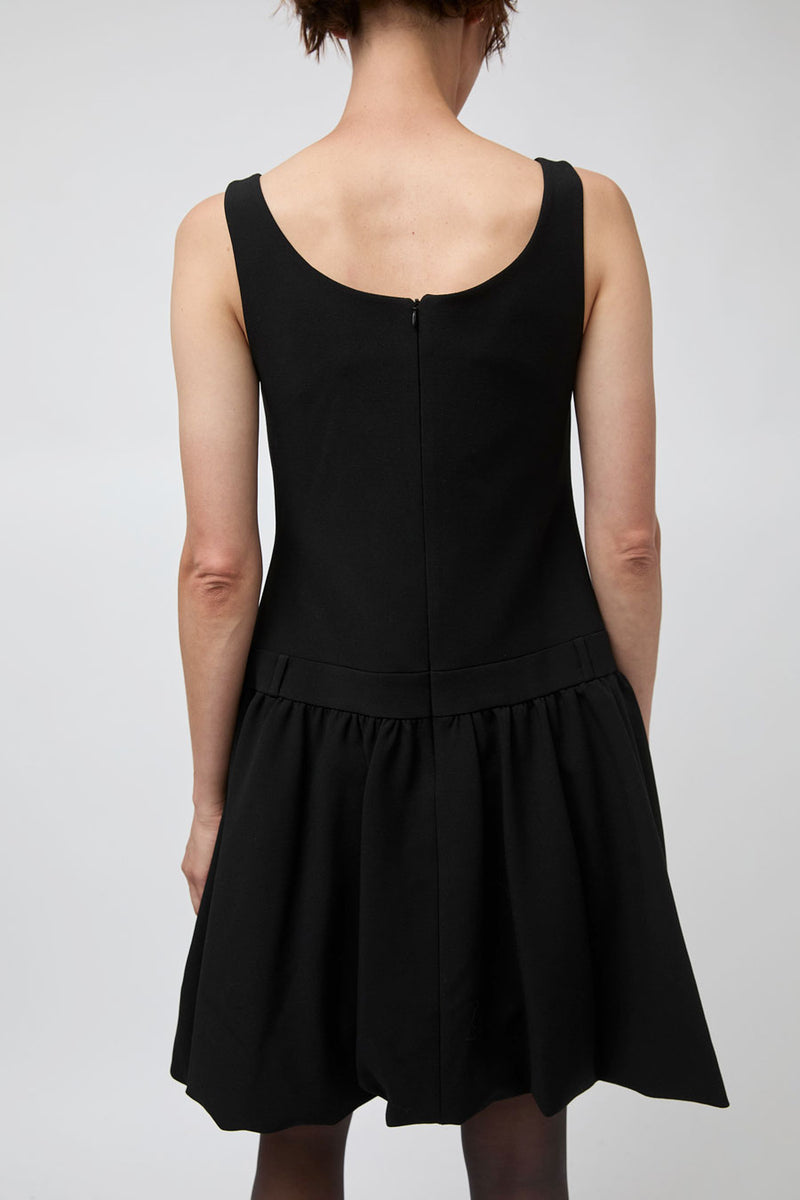 Atelier Edition Square Neck Balloon Dress in Black