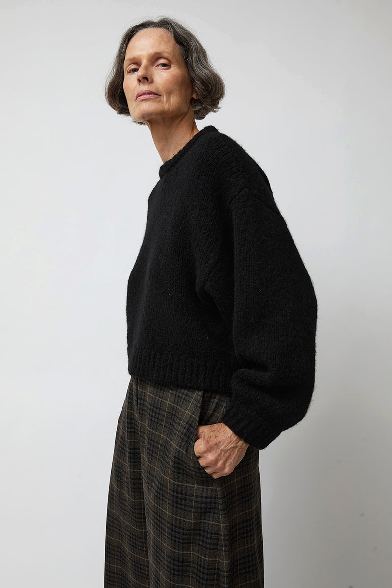 Atelier Delphine Balloon Sleeve Sweater in Black
