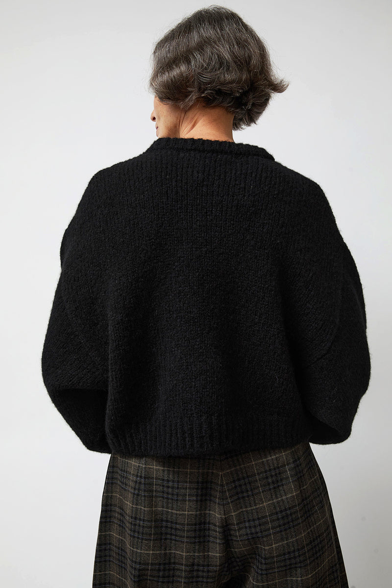 Atelier Delphine Balloon Sleeve Sweater in Black