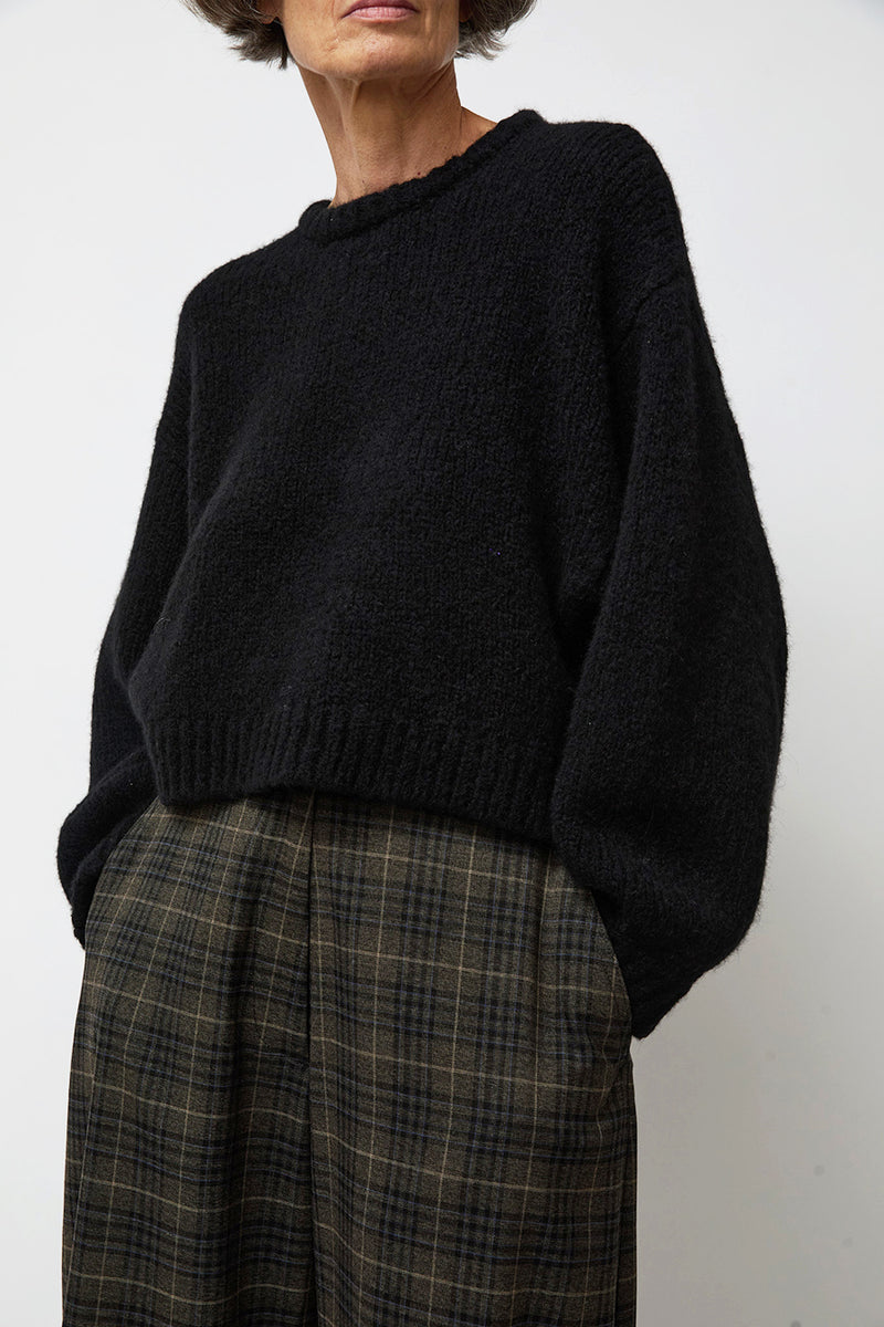 Atelier Delphine Balloon Sleeve Sweater in Black