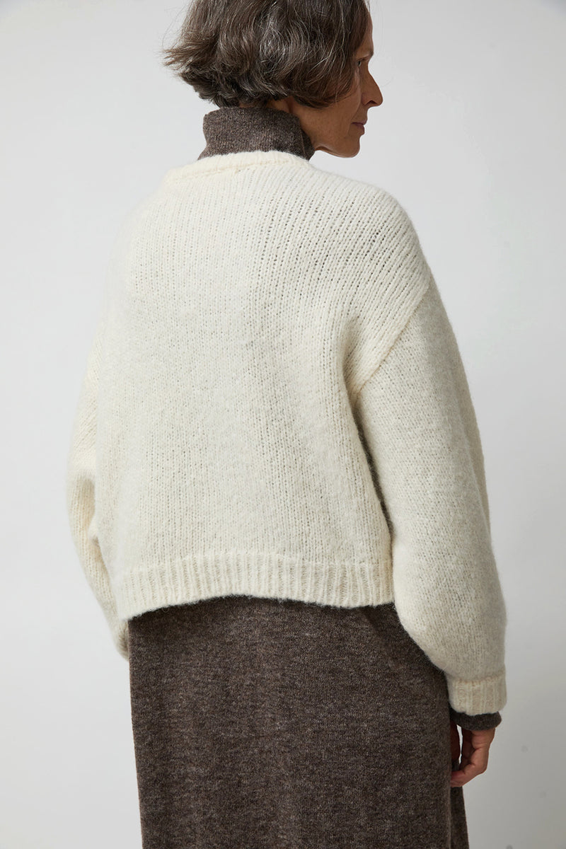 Atelier Delphine Balloon Sleeve Sweater in Cream