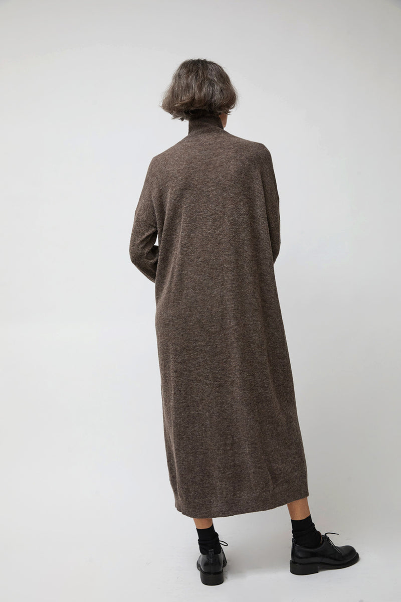 Atelier Delphine High Gauge Soft Alpaca Dress in Mocha