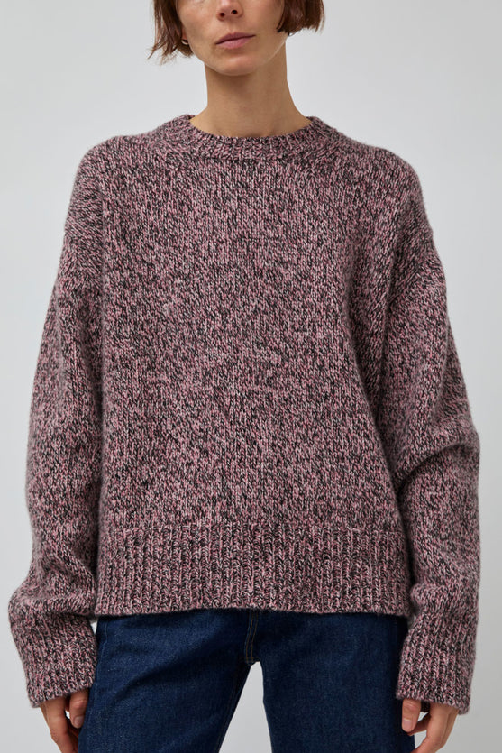 B Sides Braided Lambswool Crew in Etowah Twist