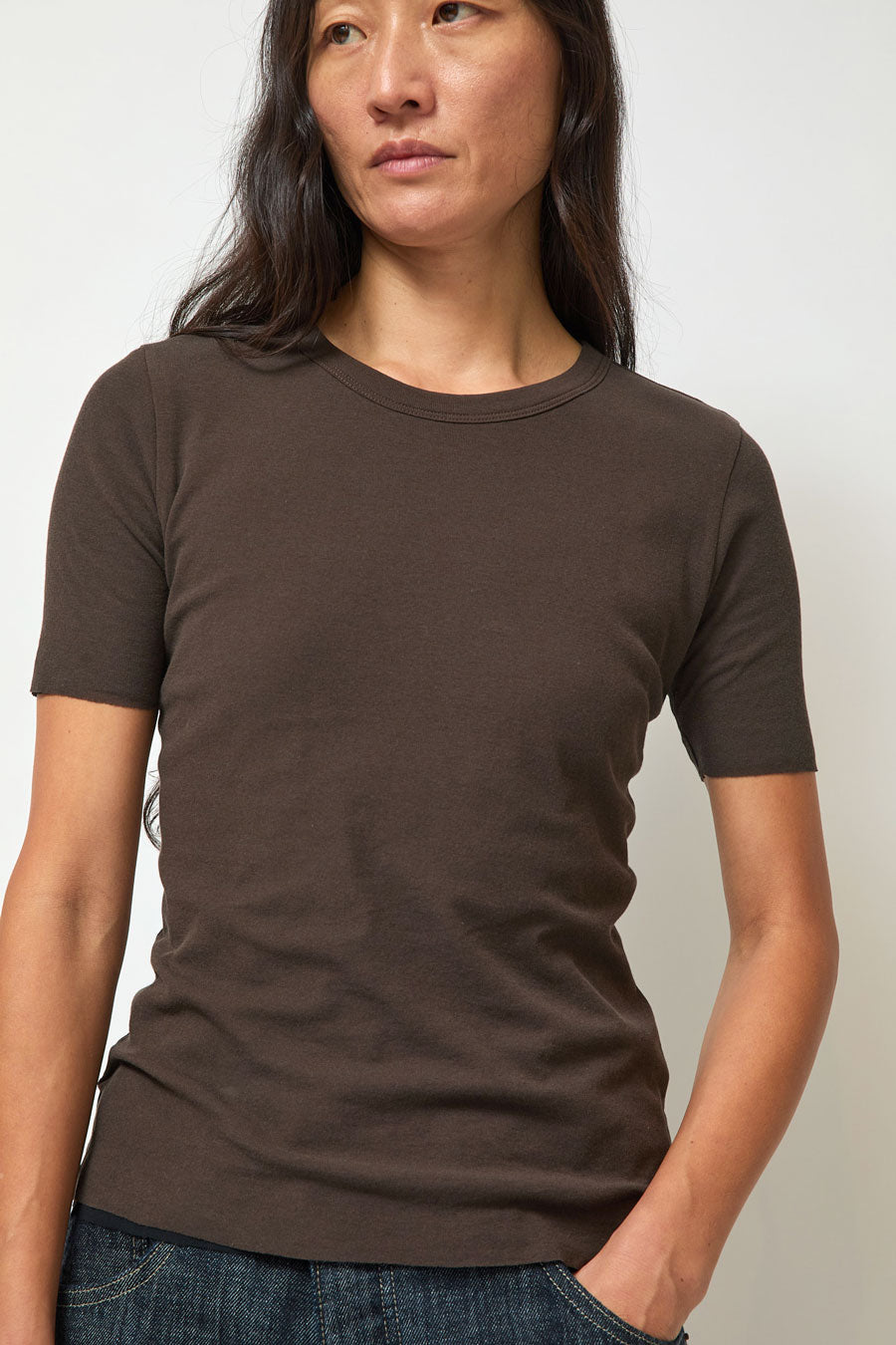 B Sides Double Tee in Walnut and Black