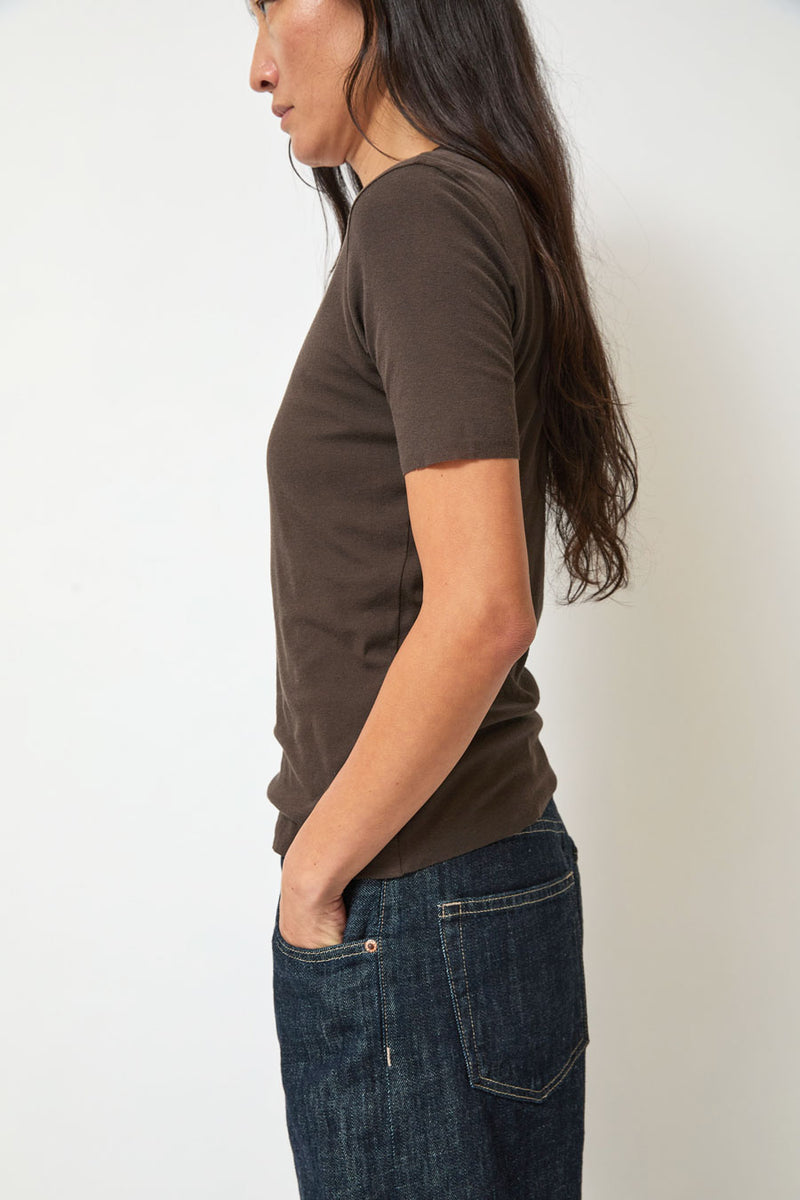 B Sides Double Tee in Walnut and Black
