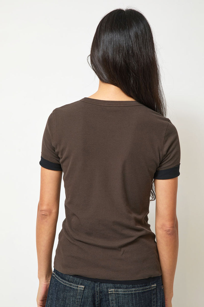 B Sides Double Tee in Walnut and Black