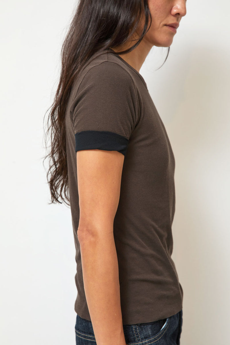 B Sides Double Tee in Walnut and Black