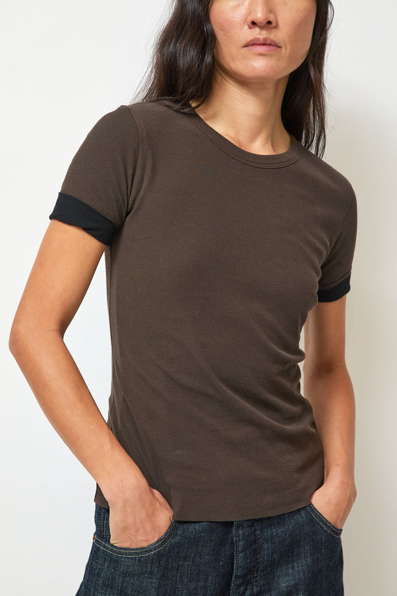 B Sides Double Tee in Walnut and Black