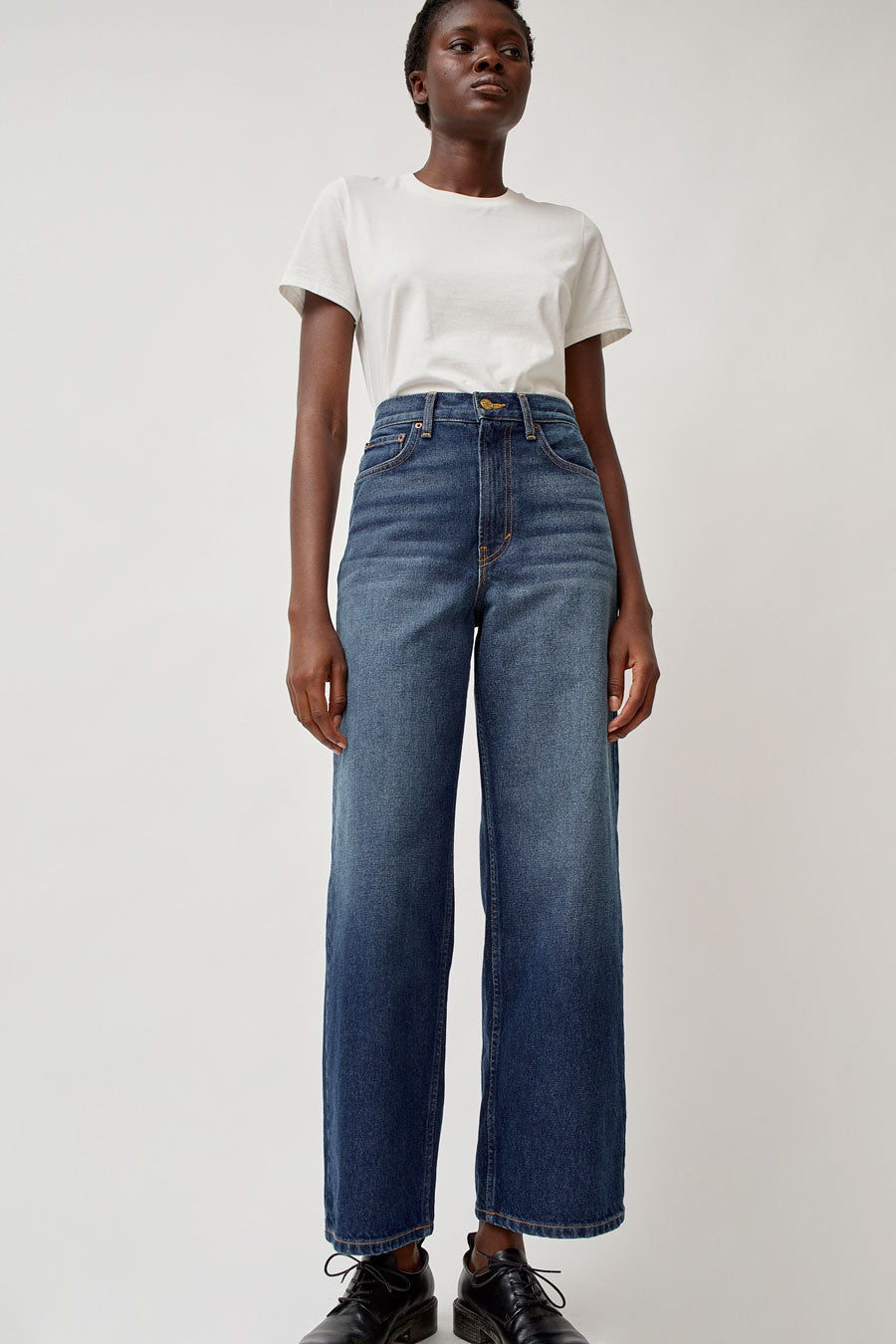 B Sides Elissa High Wide Jean in Cate Wash