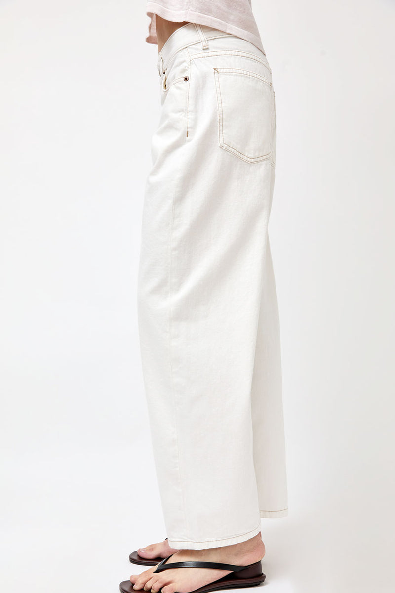 B Sides Floppy Jean in Chalk White
