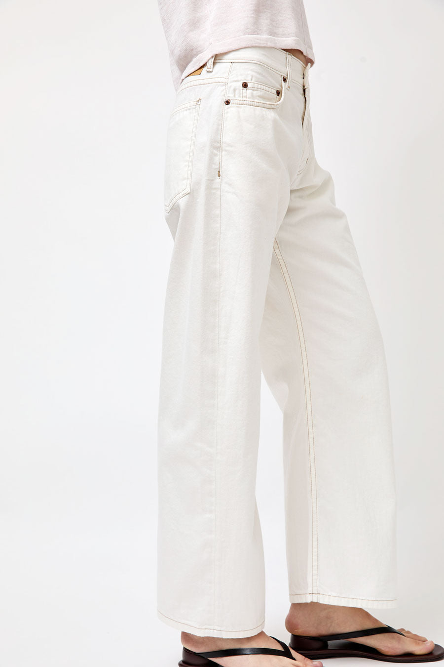 B Sides Floppy Jean in Chalk White