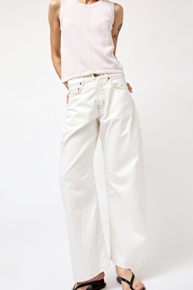 B Sides Floppy Jean in Chalk White