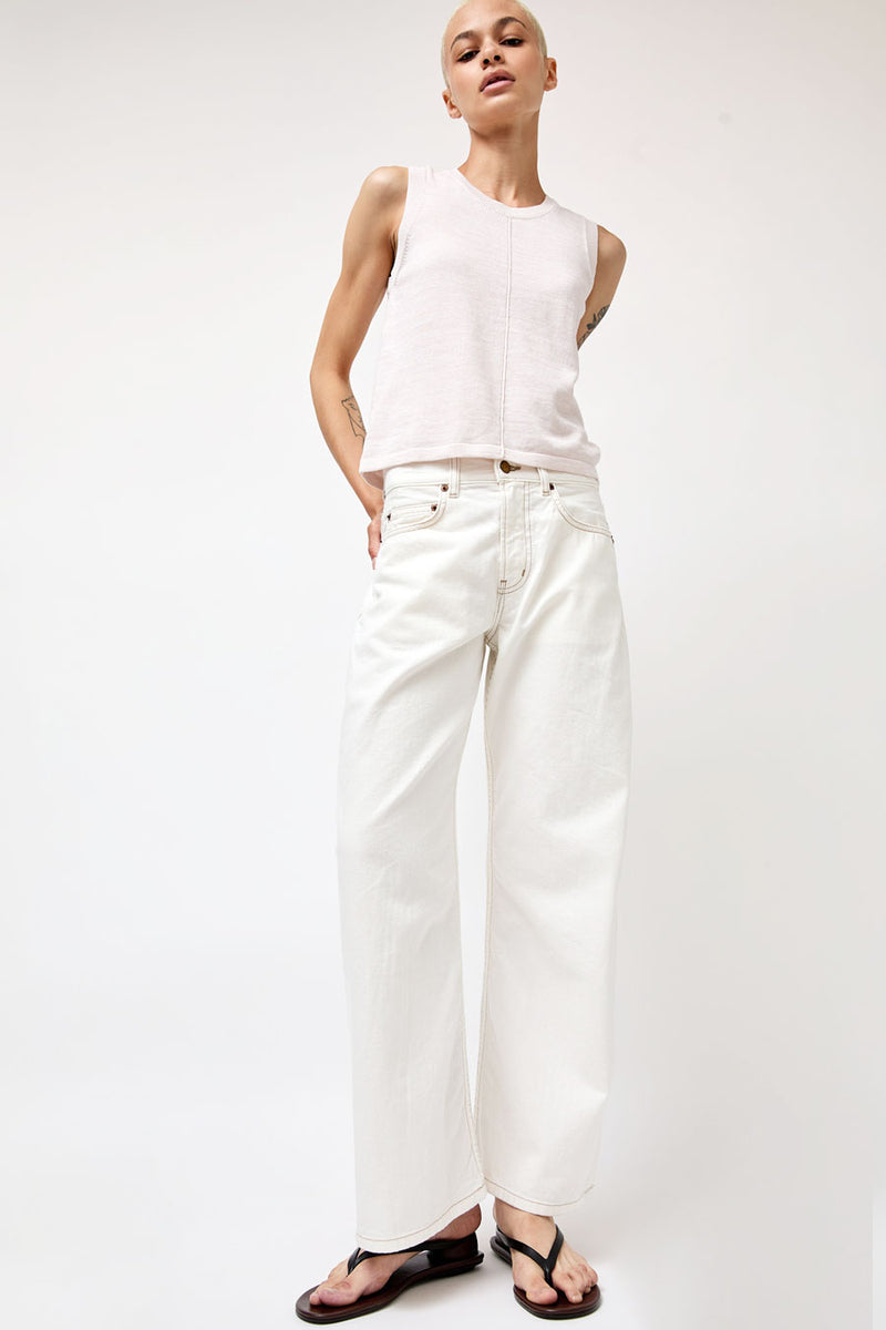 B Sides Floppy Jean in Chalk White