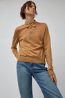 B Sides Knit Polo in Camel