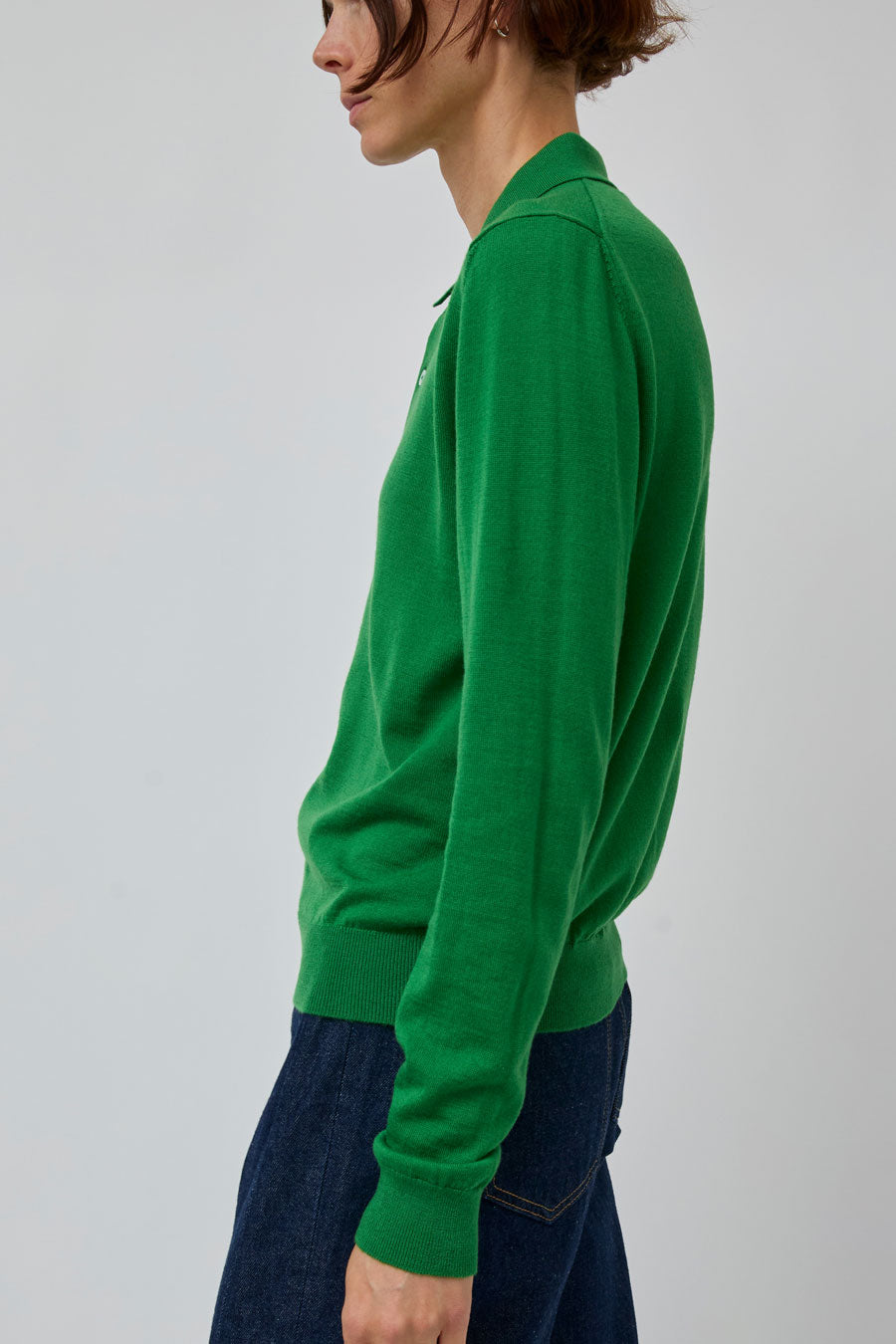 B Sides Knit Polo in Green