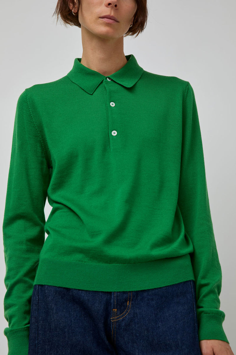 B Sides Knit Polo in Green