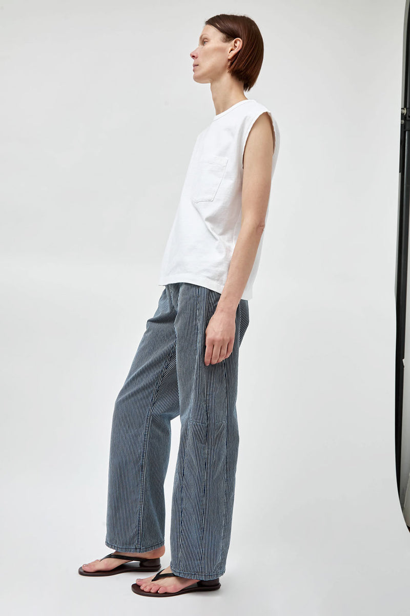 B Sides Lange Lasso Chino in Indigo White Stripe