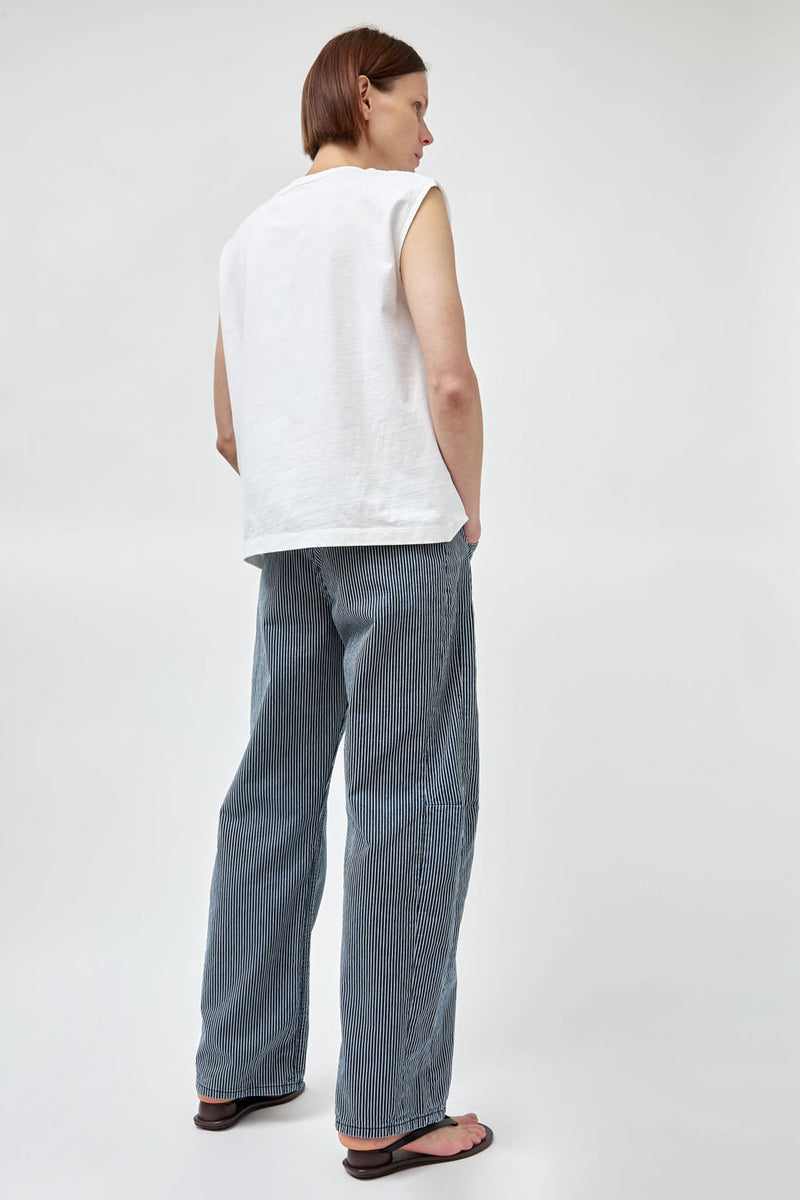 B Sides Lange Lasso Chino in Indigo White Stripe