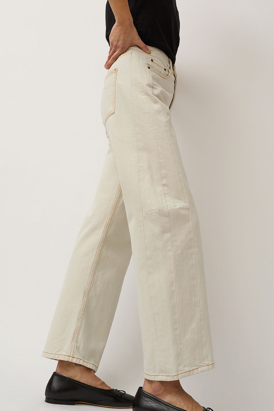 B Sides Slim Lasso Jean in Tile White