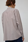 B Sides Nolan Shirt in Brown and White Stripe