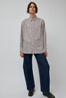 B Sides Nolan Shirt in Brown and White Stripe