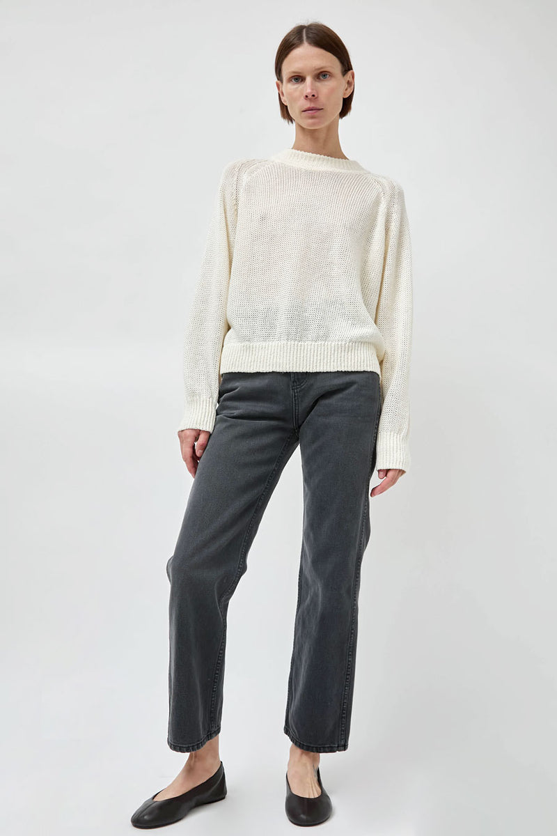 B Sides Plein High Rise Straight Jean in Stil Black