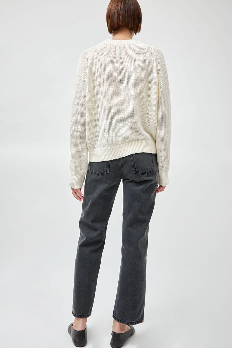 B Sides Plein High Rise Straight Jean in Stil Black