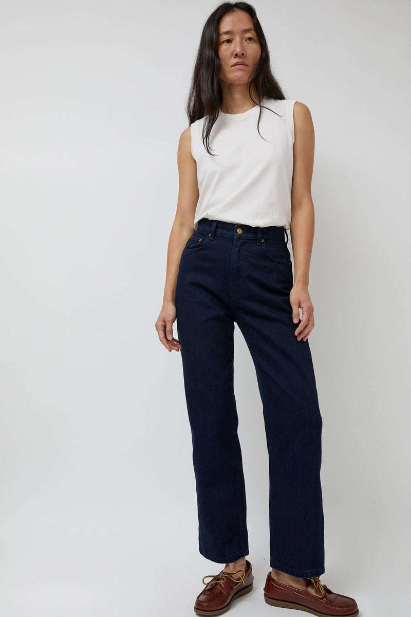 B Sides Plein High Straight in Indigo Rinse