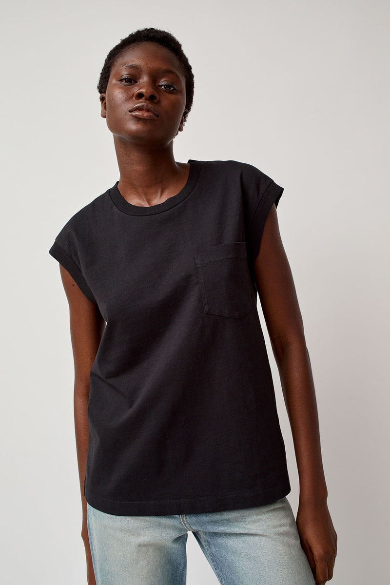 B Sides Pocket Tank in Stil Black