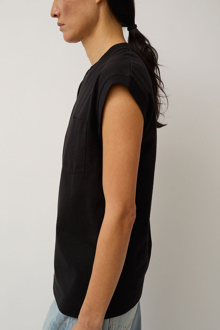 B Sides Pocket Tank in Stil Black