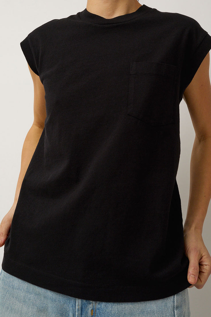 B Sides Pocket Tank in Stil Black