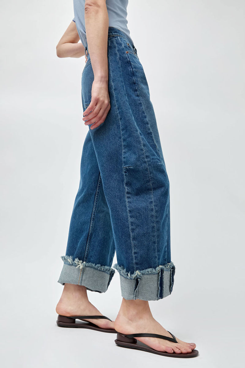 B Sides Relaxed Cuffed Lasso Jean in Cate Wash