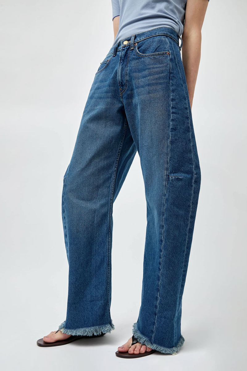 B Sides Relaxed Cuffed Lasso Jean in Cate Wash