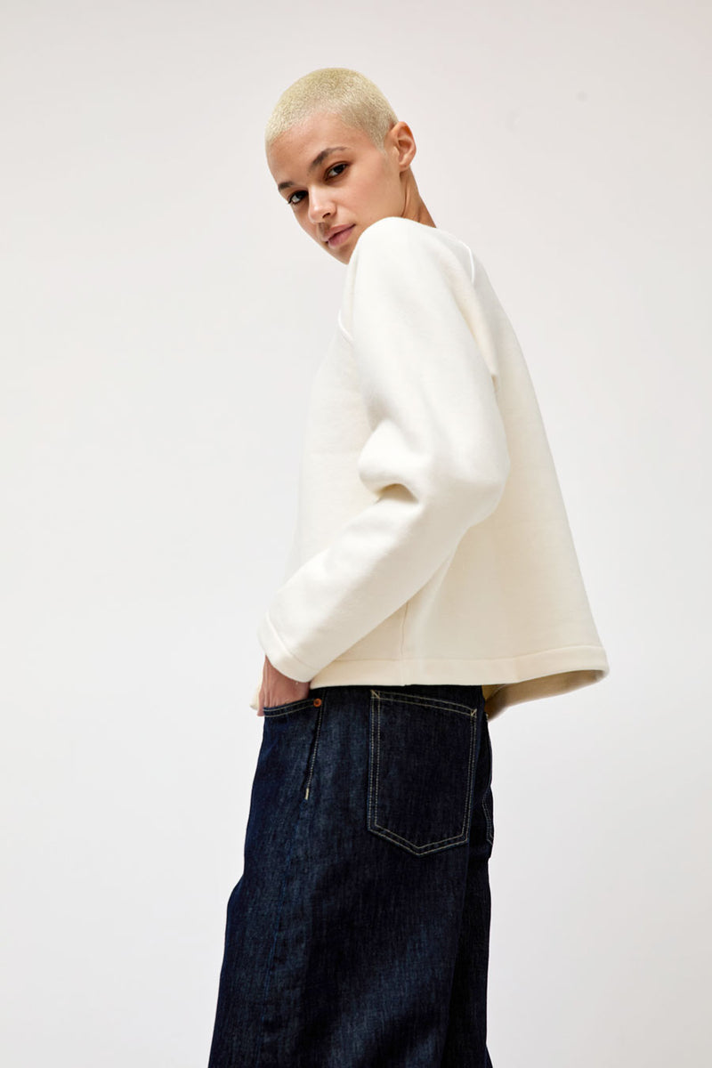 B Sides Snap Cardigan in Oyster