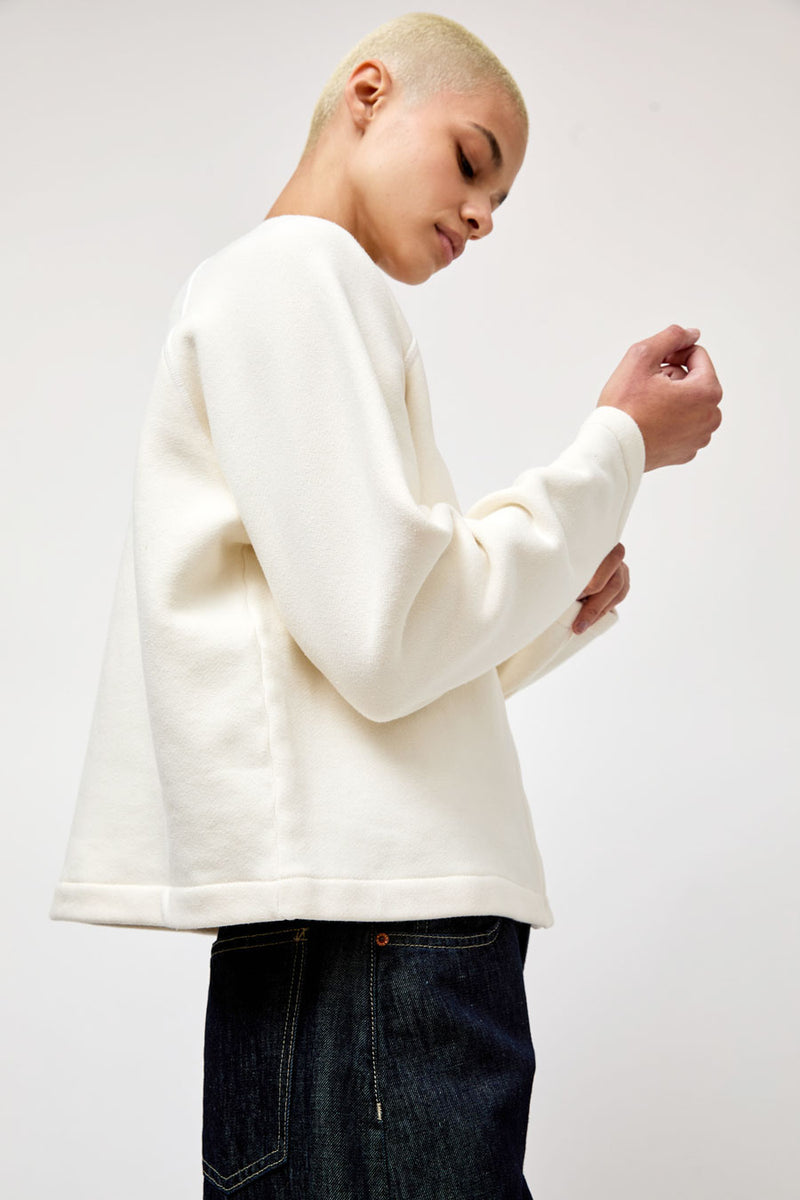 B Sides Snap Cardigan in Oyster