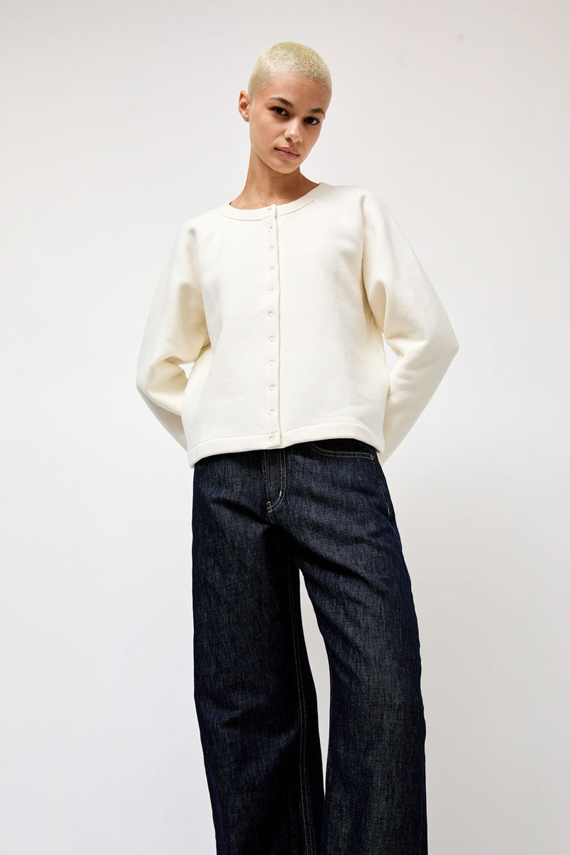 B Sides Snap Cardigan in Oyster