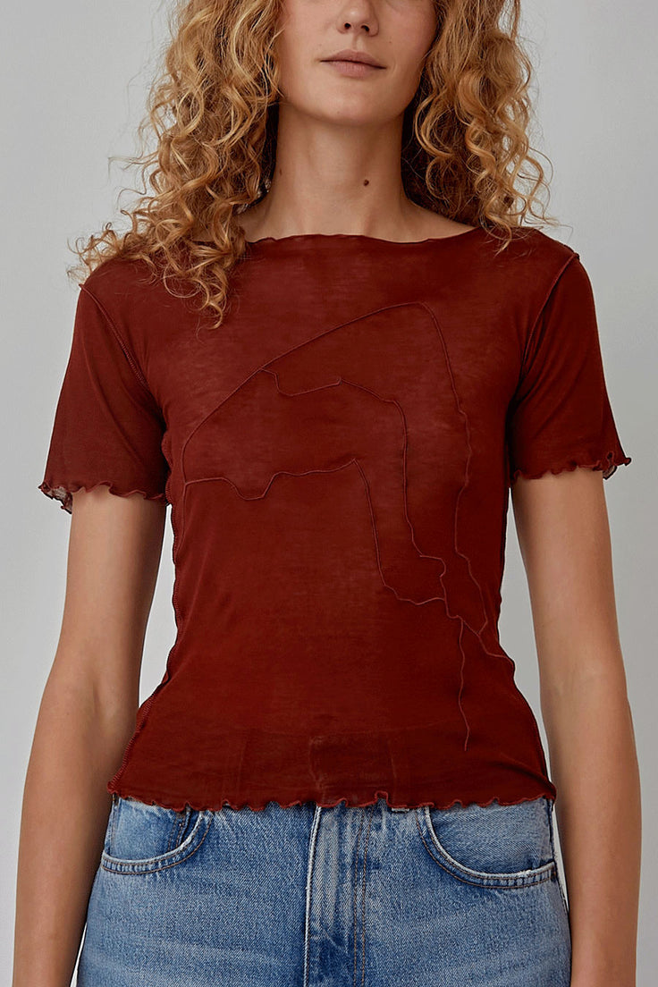 Baserange Aroostook Tee in Burned Pomegranate