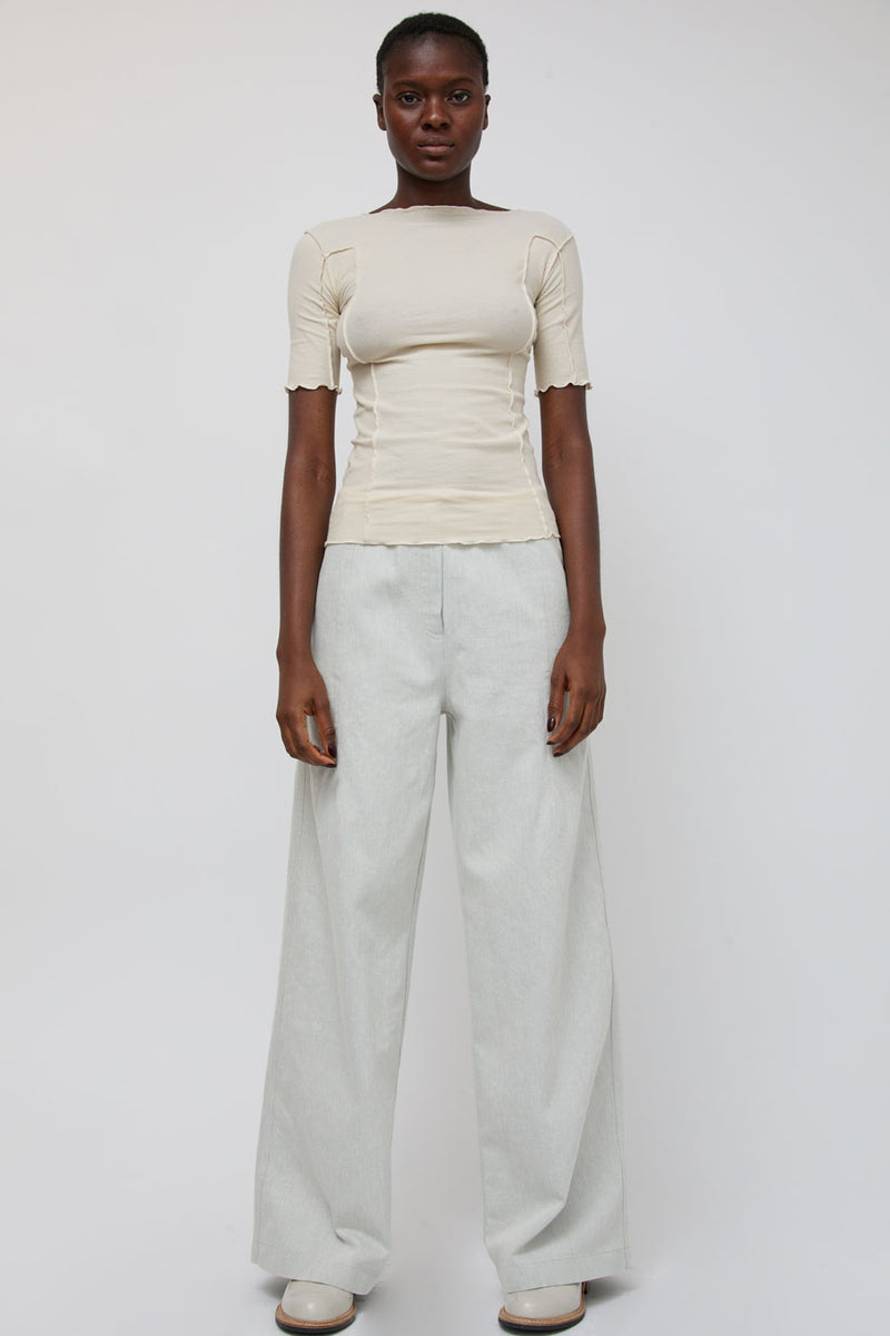 Baserange Arthur Pants in Ecru Denim