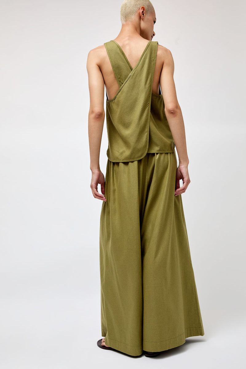 Baserange Avi Pants in Lua Green