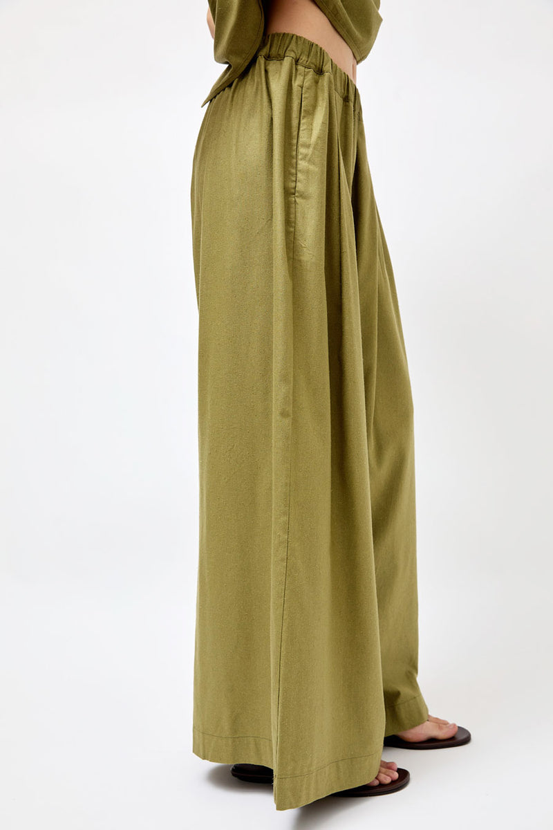 Baserange Avi Pants in Lua Green