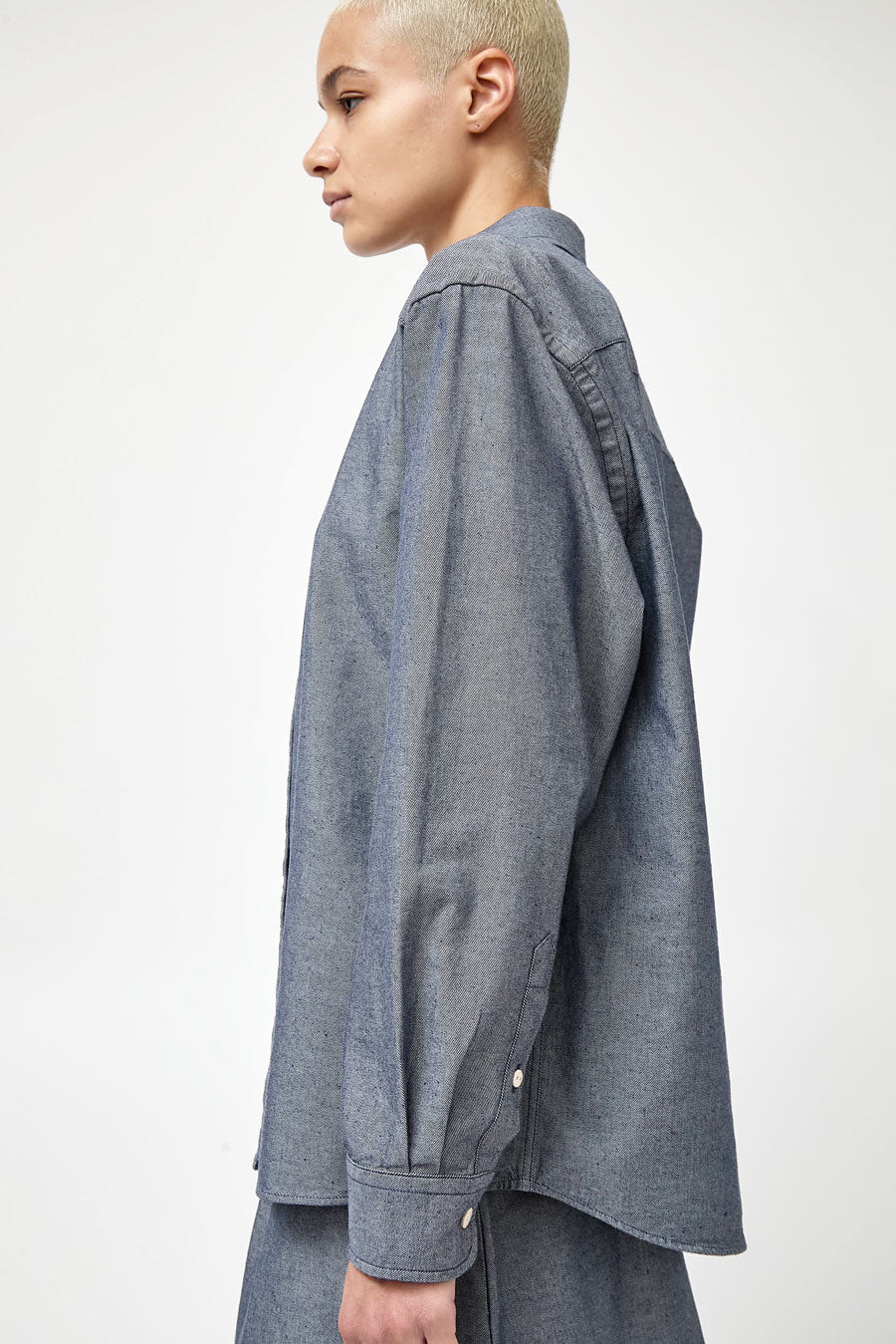 Baserange Bent Shirt in Dark Denim