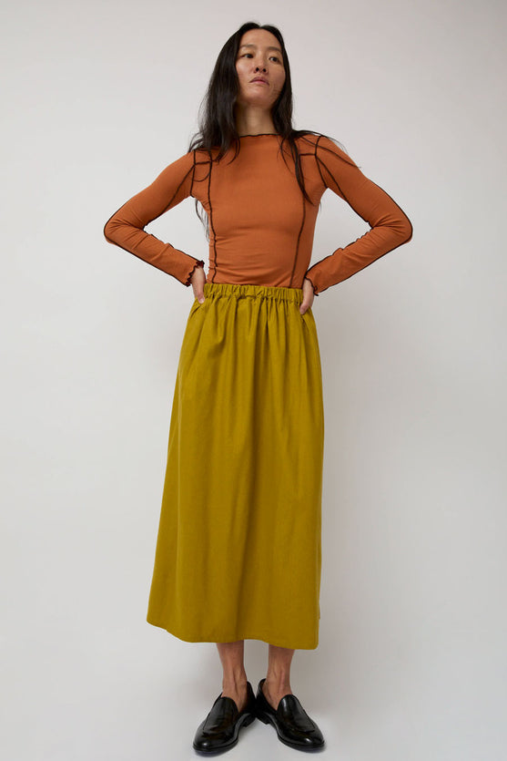 Baserange Cena Skirt in Sophos Green