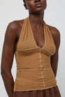 Baserange Cinder Halter Top in Alamillo Brown