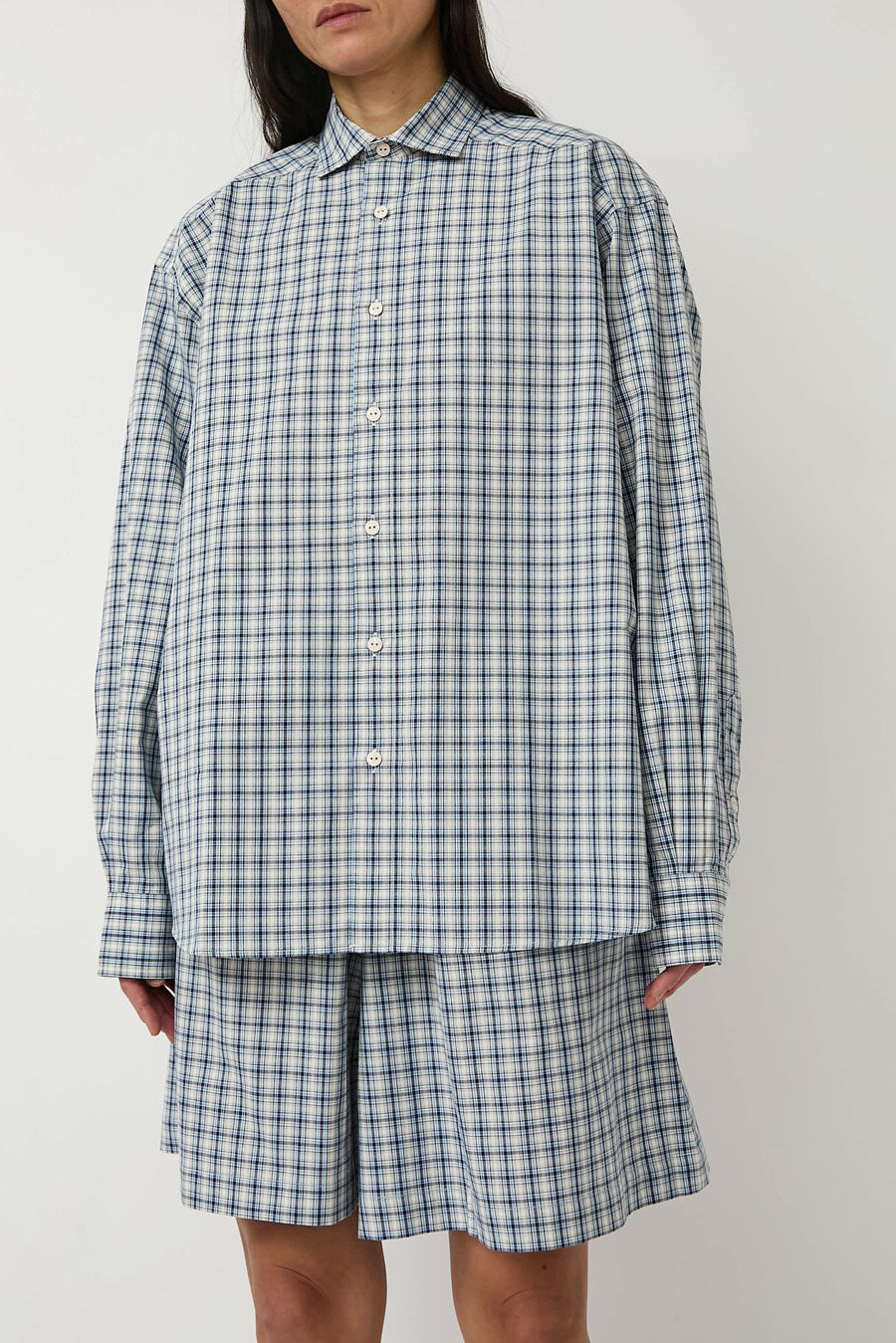 Baserange Claude Shirt in Blue Check