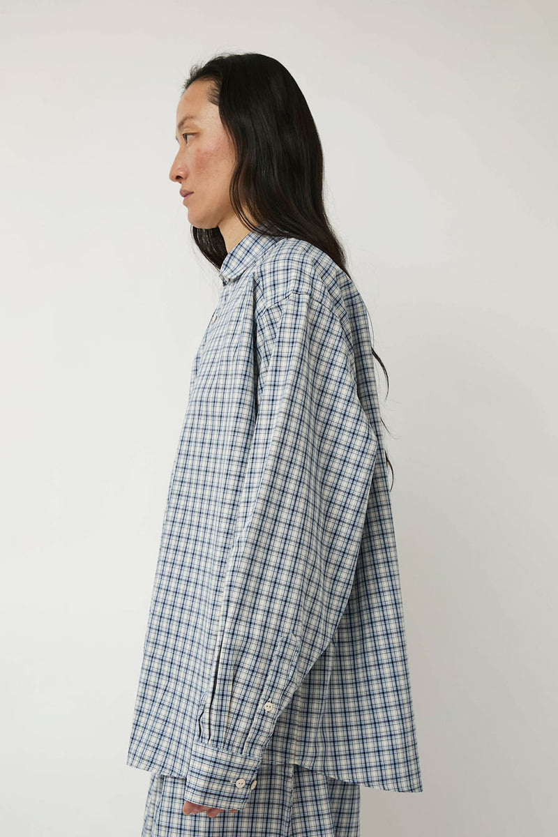 Baserange Claude Shirt in Blue Check