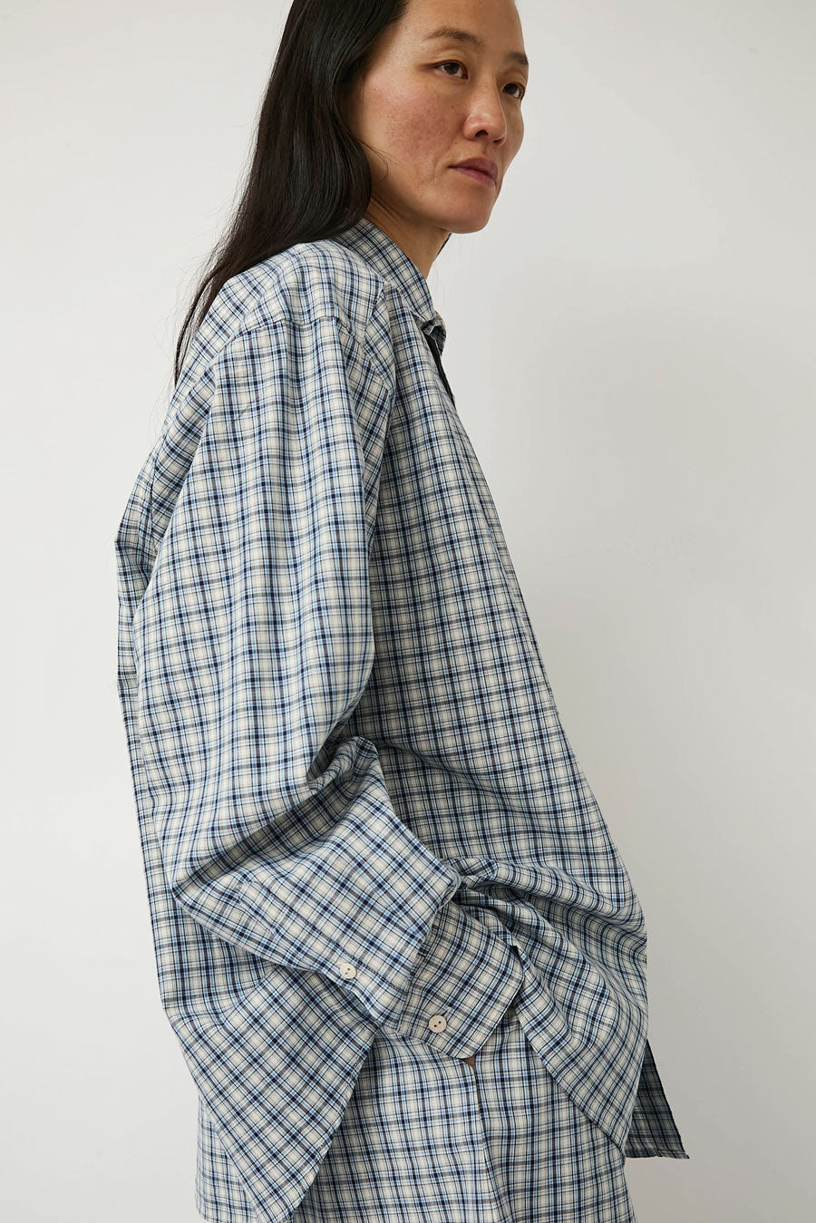 Baserange Claude Shirt in Blue Check