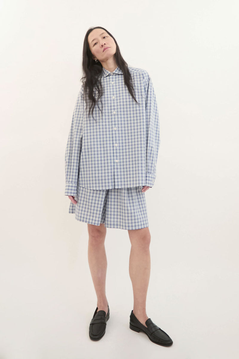 Baserange Claude Shirt in Blue Check