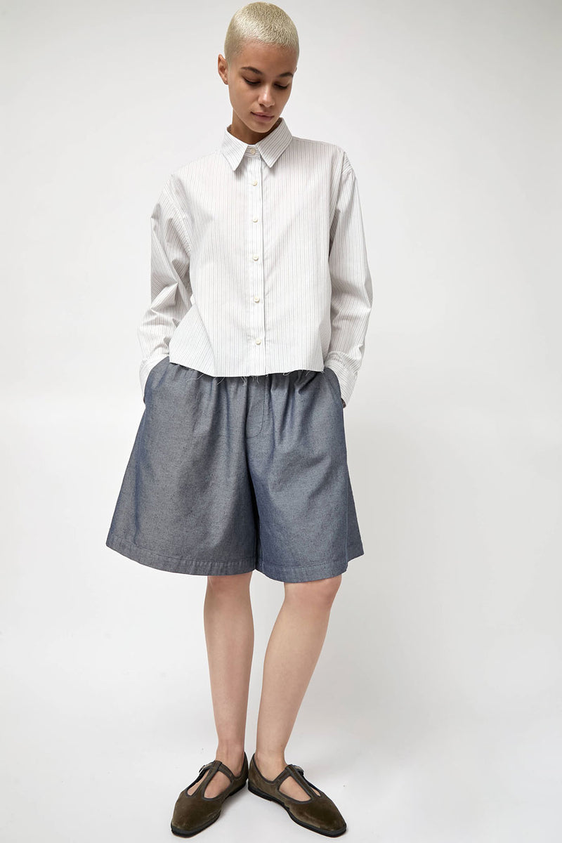 Baserange Claude Shorts in Dark Denim